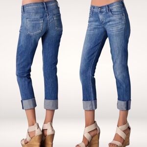 Citizens of Humanity Women's Dani Cuffed Cropped‎ Straight Leg Blue Jeans Sz 27